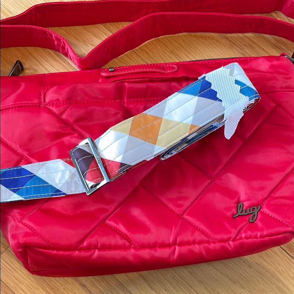 lug Quilted Red Crossbody Shoulder Bag